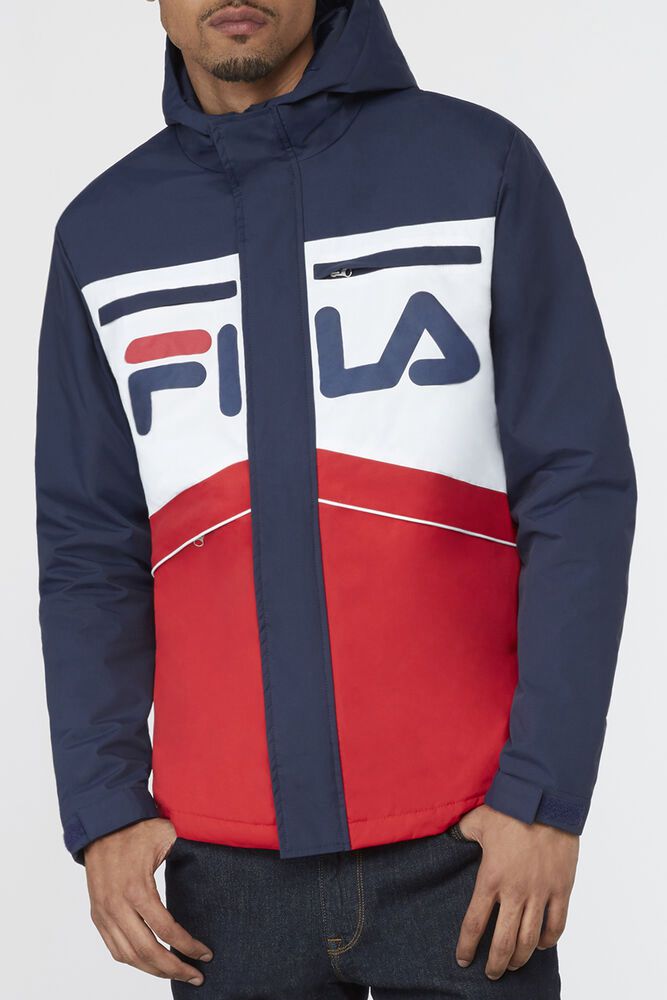 Fila Miesten Takki Linden Laivastonsininen/Valkoinen/Punainen - XAWT-98702